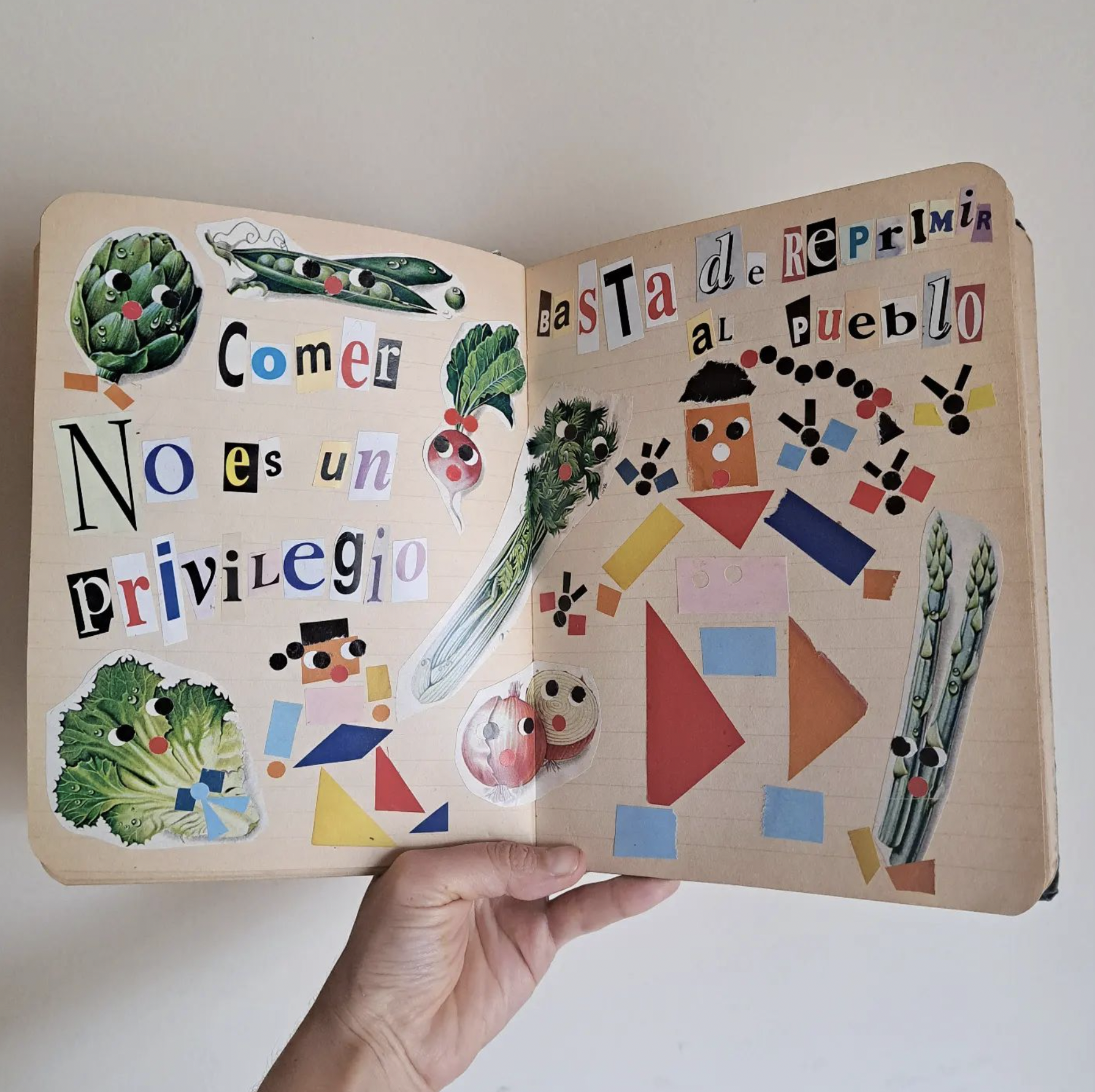 Comer no es un privilegio. Basta de reprimir al pueblo. Del Instagram de Flore Rodríguez